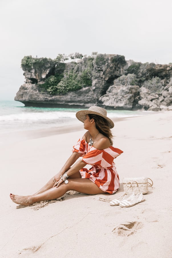 Bali-Uluwatu-Faithfull-Stripped_Dress-Off_The_Shoulders-Red_Dress-Straw_Hat-Espadrilles-152-1800x2700